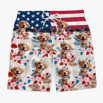 Custom Photo Enjoy Summer - Dog & Cat Personalized Custom Tropical Hawaiian Aloha Men Beach Shorts - 4th of July, Summer Vacation Gift, Birthday Party Gift For Dog Lovers, Pet Lovers