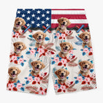 Custom Photo Enjoy Summer - Dog & Cat Personalized Custom Tropical Hawaiian Aloha Men Beach Shorts - 4th of July, Summer Vacation Gift, Birthday Party Gift For Dog Lovers, Pet Lovers
