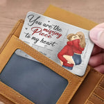 You Are The Missing Piece To My Heart - Couple Personalized Custom Aluminum Wallet Card - Gift For Husband Wife, Anniversary