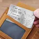 Loved You Then, Love You Still - Couple Personalized Custom Aluminum Wallet Card - Gift For Husband, Wife, Couple