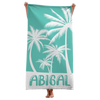 Tanned And Tipsy - Family Personalized Custom Beach Towel - Summer Vacation Gift, Birthday Pool Party Gift For Family Members