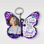 Custom Photo Live Like A Butterfly - Memorial Personalized Custom Shaped Acrylic Keychain - Sympathy Gift For Family