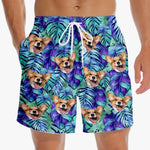 Custom Photo Meet Me Where The Sky Touches The Sea - Dog & Cat Personalized Custom Tropical Hawaiian Aloha Men Beach Shorts - Summer Vacation Gift, Birthday Party Gift For Pet Owners, Pet Lovers