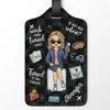 Work Hard, Travel Hard, If Not Now, When - Travel Personalized Custom Luggage Tag - Holiday Vacation Gift, Gift For Adventure Travel Lovers