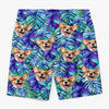 Custom Photo Meet Me Where The Sky Touches The Sea - Dog & Cat Personalized Custom Tropical Hawaiian Aloha Men Beach Shorts - Summer Vacation Gift, Birthday Party Gift For Pet Owners, Pet Lovers