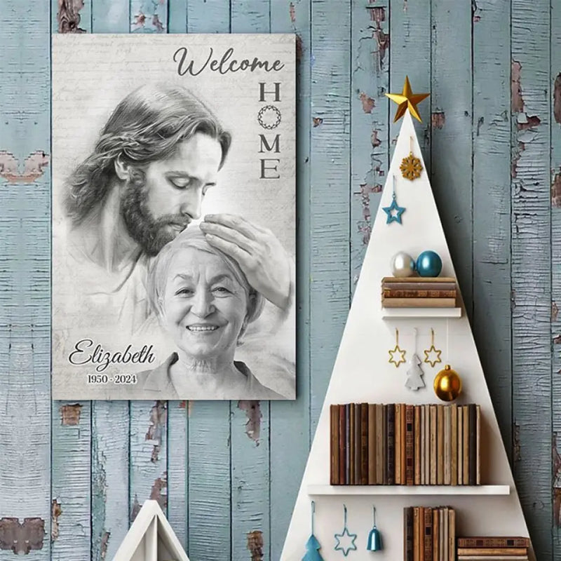 Custom Photo Remembering You With Love - Memorial Personalized Custom Vertical Poster - Sympathy Gift For Family