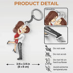 The Day Our Journey Began - Couple Personalized Custom Shaped Acrylic Keychain - Gift For Husband, Wife, Couple