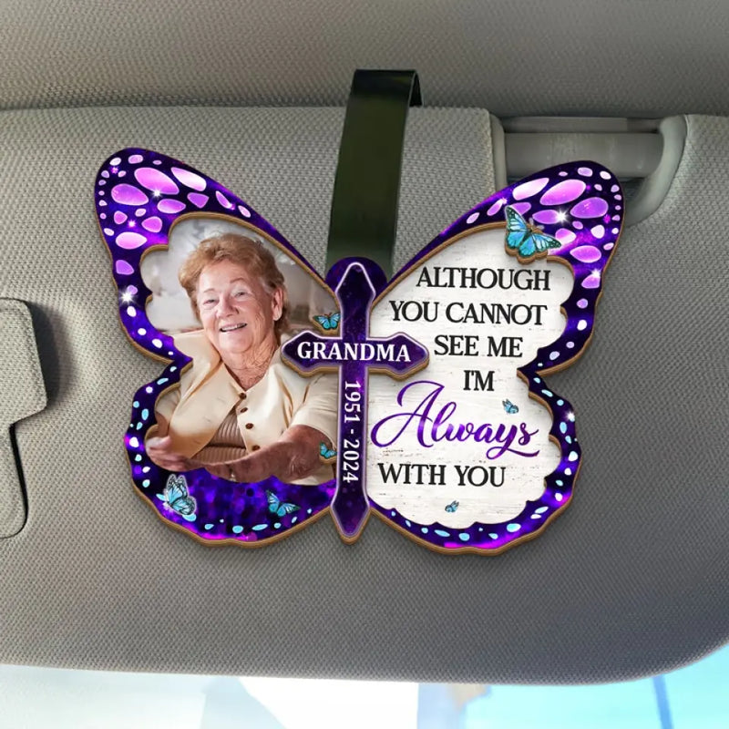 Custom Photo Until I See You Again - Memorial Personalized Custom Car Visor Clip - Sympathy Gift For Grandma