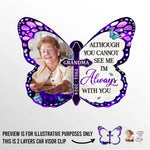 Custom Photo Until I See You Again - Memorial Personalized Custom Car Visor Clip - Sympathy Gift For Grandma