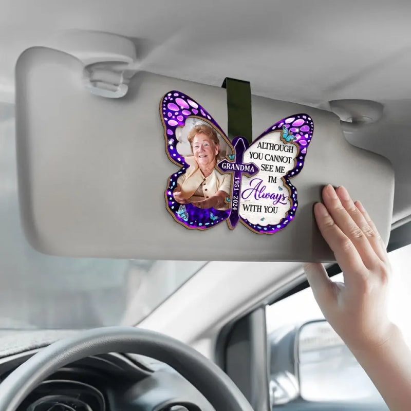 Custom Photo Until I See You Again - Memorial Personalized Custom Car Visor Clip - Sympathy Gift For Grandma