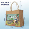 My Longest Coffee Break Starts Now - Family Personalized Custom Tote Gift Bags, Jute Tote Bags, Beach Bags - Gift For Mom, Grandma