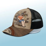 Life Begins At Retirement - Family Personalized Custom Mesh-back Baseball Cap, Baseball Trucker Cap - Appreciation, Retirement Gift For Grandpa, Dad, Husband