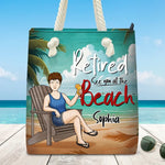 Time To Enjoy The Finer Things - Family Personalized Custom Beach Bag - Appreciation, Retirement Gift For Grandma, Retirees