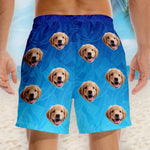Custom Photo My Pet Thinks I'm A Catch - Dog & Cat Personalized Custom Tropical Hawaiian Aloha Men Beach Shorts - Summer Vacation Gift, Birthday Party Gift For Dog Lovers