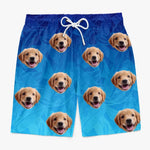 Custom Photo My Pet Thinks I'm A Catch - Dog & Cat Personalized Custom Tropical Hawaiian Aloha Men Beach Shorts - Summer Vacation Gift, Birthday Party Gift For Dog Lovers