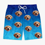 Custom Photo My Pet Thinks I'm A Catch - Dog & Cat Personalized Custom Tropical Hawaiian Aloha Men Beach Shorts - Summer Vacation Gift, Birthday Party Gift For Dog Lovers