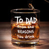 Custom Photo Our Family Is Awesome - Family Personalized Custom Whiskey Glass - Gift For Dad, Grandpa