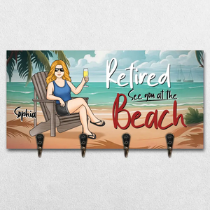 À bientôt à la plage ! Porte-clés personnalisé pour la maison, cadeau de pendaison de crémaillère pour grand-mère
