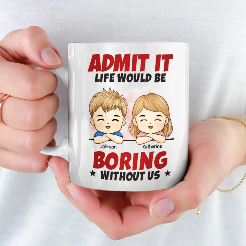 Love Makes A Family - Family Personalized Custom Mug - Gift For Couple, BFF, Best Friends