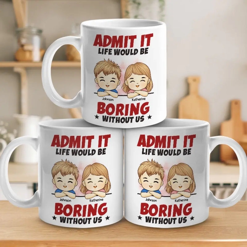 Love Makes A Family - Family Personalized Custom Mug - Gift For Couple, BFF, Best Friends
