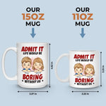 Love Makes A Family - Family Personalized Custom Mug - Gift For Couple, BFF, Best Friends