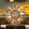We Are Strong And Bright Like Sunflowers - Family Personalized Custom Car Ornament - Acrylic Custom Shaped - Gift For Mom, Grandma