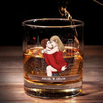 Your Shot Of Whiskey Loves You - Couple Personalized Custom Whiskey Glass - Gift For Husband, Wife, Couple