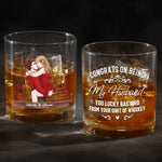 Your Shot Of Whiskey Loves You - Couple Personalized Custom Whiskey Glass - Gift For Husband, Wife, Couple