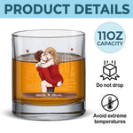 Your Shot Of Whiskey Loves You - Couple Personalized Custom Whiskey Glass - Gift For Husband, Wife, Couple