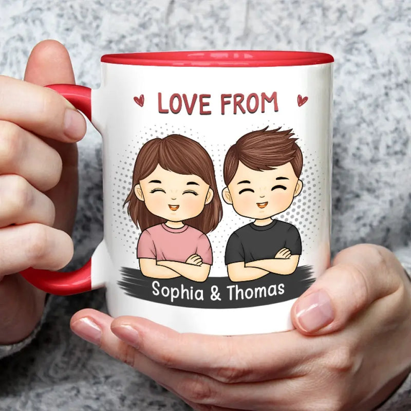 One Day We Will Return The Favor - Family Personalized Custom Accent Mug - Gift For Mom