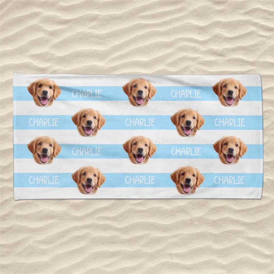 Custom Photo Summer Days And Pet Cuddles - Dog 
& Cat Personalized Custom Beach Towel - Summer Vacation Gift, Birthday Pool Party Gift For Pet Owners, Pet Lovers