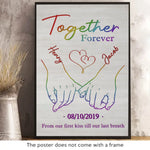 Proud To Love Who I Love, LGBTQ+ Couples - Gift For Couple, Personalized Vertical Poster