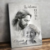 Photo personnalisée en souvenir de vous avec amour - Toile verticale personnalisée commémorative - Cadeau de condoléances pour les membres de la famille, les propriétaires d'animaux et les amoureux des animaux
