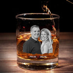 Custom Photo Congrats On Being My Husband - Couple Personalized Custom Whiskey Glass - Gift For Husband, Wife, Couple