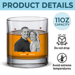 Custom Photo Congrats On Being My Husband - Couple Personalized Custom Whiskey Glass - Gift For Husband, Wife, Couple