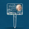 Photo personnalisée que vous nous avez laissée de beaux souvenirs - Piquet de jardin en acrylique style vitrail personnalisé - Cadeau de condoléances pour les membres de la famille