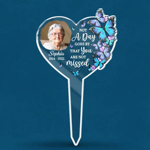 Photo personnalisée « Une belle âme » - Piquet de jardin en acrylique style vitrail personnalisé - Cadeau de condoléances pour les membres de la famille