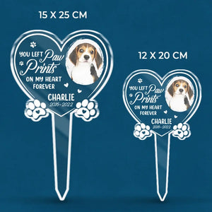 Photo personnalisée « Je t'aimerai toujours » - Piquet de jardin en acrylique style vitrail personnalisé - Cadeau de condoléances pour les propriétaires et les amoureux des animaux