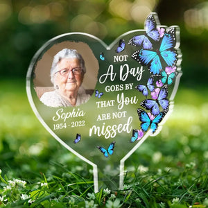 Photo personnalisée « Une belle âme » - Piquet de jardin en acrylique style vitrail personnalisé - Cadeau de condoléances pour les membres de la famille