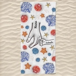 Wonderful Summer With Grandma - Family Personalized Custom Beach Towel - Summer Vacation Gift For Family