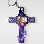 Custom Photo We Carry You With Us Always, Everywhere We Go - Memorial Personalized Custom Shaped Acrylic Keychain - Sympathy Gift For Family