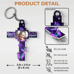 Custom Photo We Carry You With Us Always, Everywhere We Go - Memorial Personalized Custom Shaped Acrylic Keychain - Sympathy Gift For Family