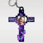 Custom Photo We Carry You With Us Always, Everywhere We Go - Memorial Personalized Custom Shaped Acrylic Keychain - Sympathy Gift For Family