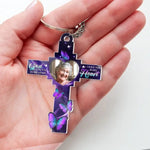 Custom Photo We Carry You With Us Always, Everywhere We Go - Memorial Personalized Custom Shaped Acrylic Keychain - Sympathy Gift For Family