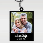 Custom Photo Love Is The Beauty Of The Soul - Couple Personalized Custom Shaped Acrylic Keychain - Gift For Husband, Wife, Couple
