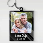 Custom Photo Love Is The Beauty Of The Soul - Couple Personalized Custom Shaped Acrylic Keychain - Gift For Husband, Wife, Couple