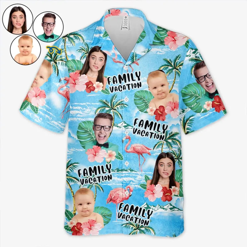 Custom Photo We Are Ready For Our Family Trip - Family Personalized Custom Unisex Tropical Hawaiian Aloha Shirt - Summer Vacation Gift For Family