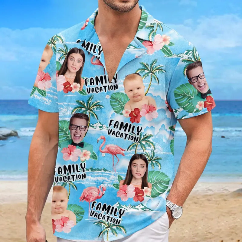 Custom Photo We Are Ready For Our Family Trip - Family Personalized Custom Unisex Tropical Hawaiian Aloha Shirt - Summer Vacation Gift For Family