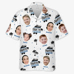 Custom Photo Happiness Is A Summer Day With Family - Family Personalized Custom Unisex Tropical Hawaiian Aloha Shirt - Summer Vacation Gift For Family