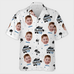 Custom Photo Happiness Is A Summer Day With Family - Family Personalized Custom Unisex Tropical Hawaiian Aloha Shirt - Summer Vacation Gift For Family